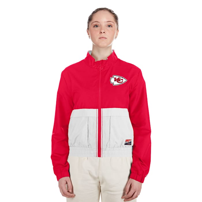 Kansas City Chiefs New Era Women's Color Block Full-Zip Windbreaker Jacket - $89.00
